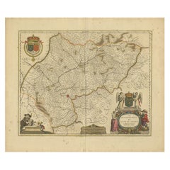 Île-de-France Map, including Paris - Hand-Colored Engraving by F. De Wit c. 1688