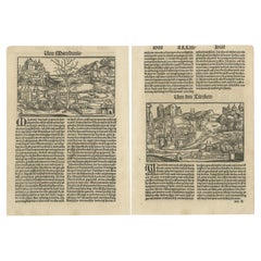 Rare Woodcuts of Macedonia and the Turks from the Nuremberg Chronicle, 1493