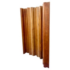Original Vintage Wavy Walnut Foldes Screen Charles and Ray Eames