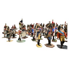 Colección de soldados de plomo pintados de época