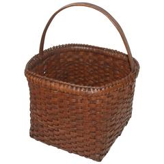 Antique Large 19th Century Gathering Basket from Pennsylvania