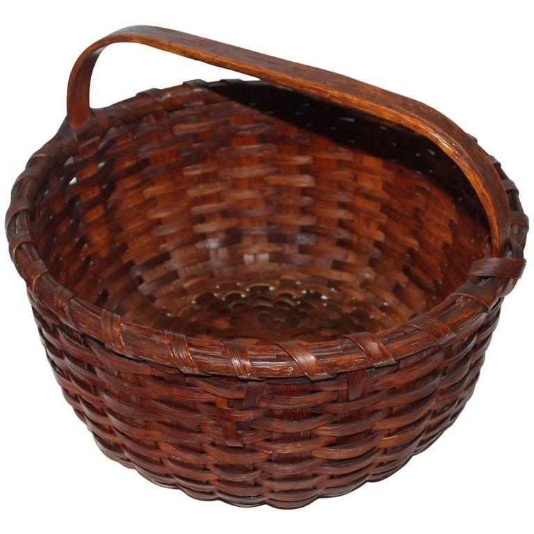 Large Round Fruit Basket at 1stdibs