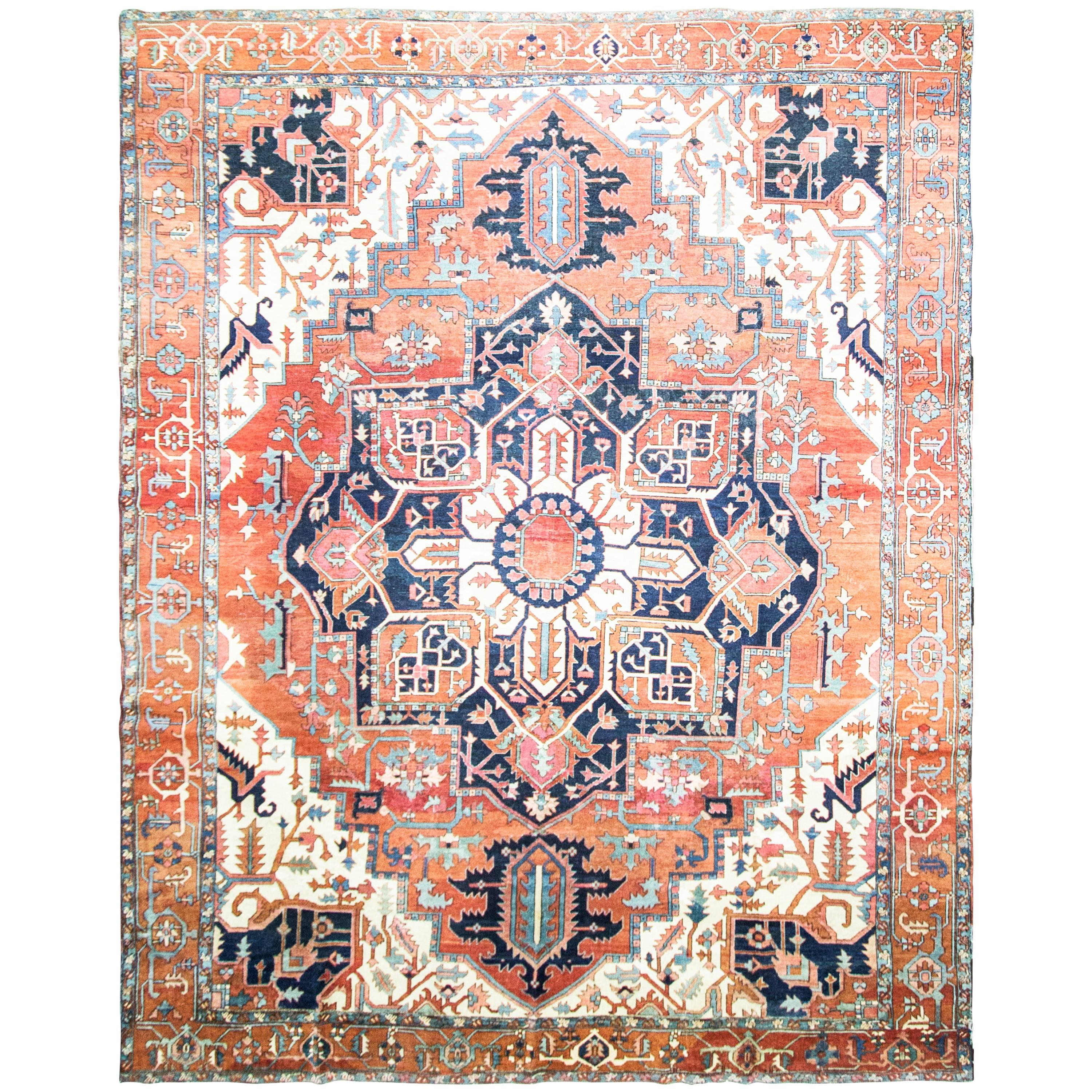 Amazing Large Antique Serapi Carpet