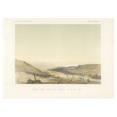 Litografía de la Gran Cuenca desde la cumbre del Paso de Tejón, California, 1856