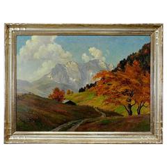 Tyrol Landscape Painting by Erwin Kettemann, circa 1930 11