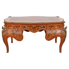 Paul Sormani Style Antique French Louis XV Kingwood Executive Desk