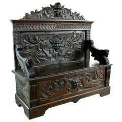 Chest Bench Baroque Revival, Austria circa 1880