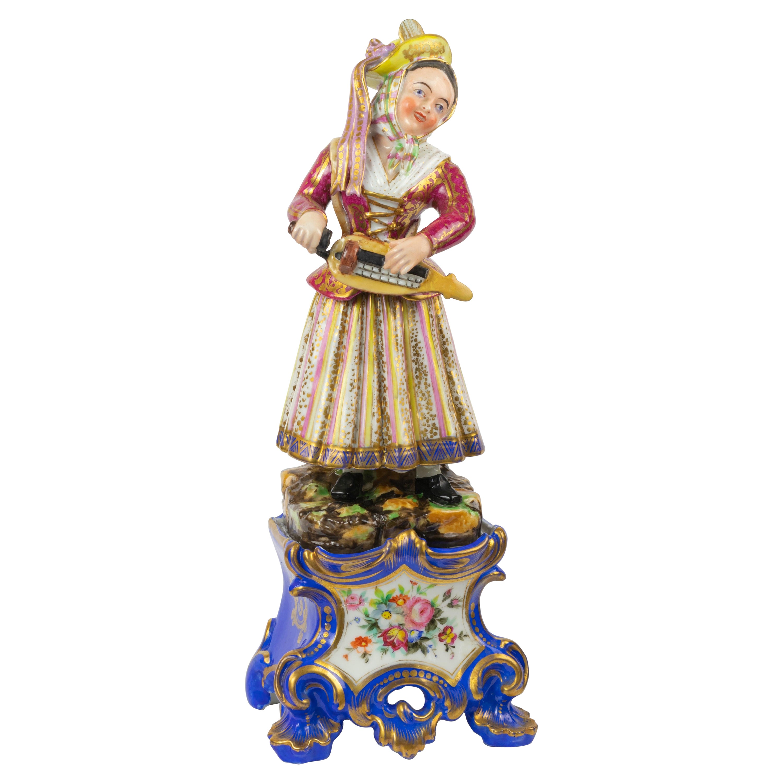 Meissen Porcelain Woman Porcelain Figure, (20th Century) For Sale