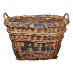 Antique French Champagne Grape Basket