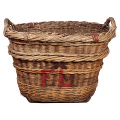 Antique French Champagne Grape Basket