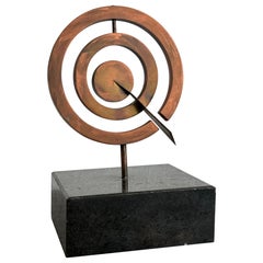 Pietrina Checcacci Brazilian Modern Kinetic Copper Sculpture on Granite Base