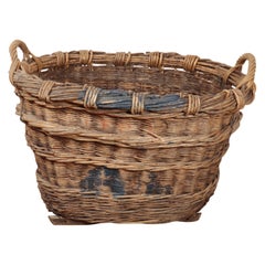 Antique French Champagne Grape Basket