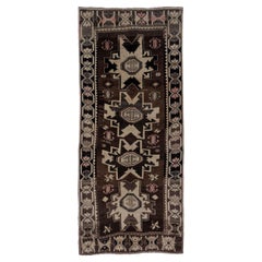 Persischer Aserbaidschan Small Teppich - Wolle Brown Elfenbein Design - 91599
