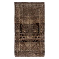 Persischer Bijar Small Teppich - Wolle Braun Elfenbein Design - 91585