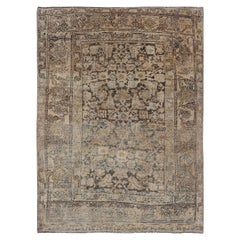 Persischer Bijar Small Teppich - Wolle Braun Elfenbein Design - 91600