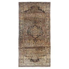 Persischer Bijar Small Teppich - Wolle Braun Elfenbein Design - 91595