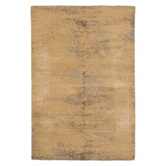 Tapis de l'Inde Circa 1990 - Laine Brown Ivory Yellow Design - 91701