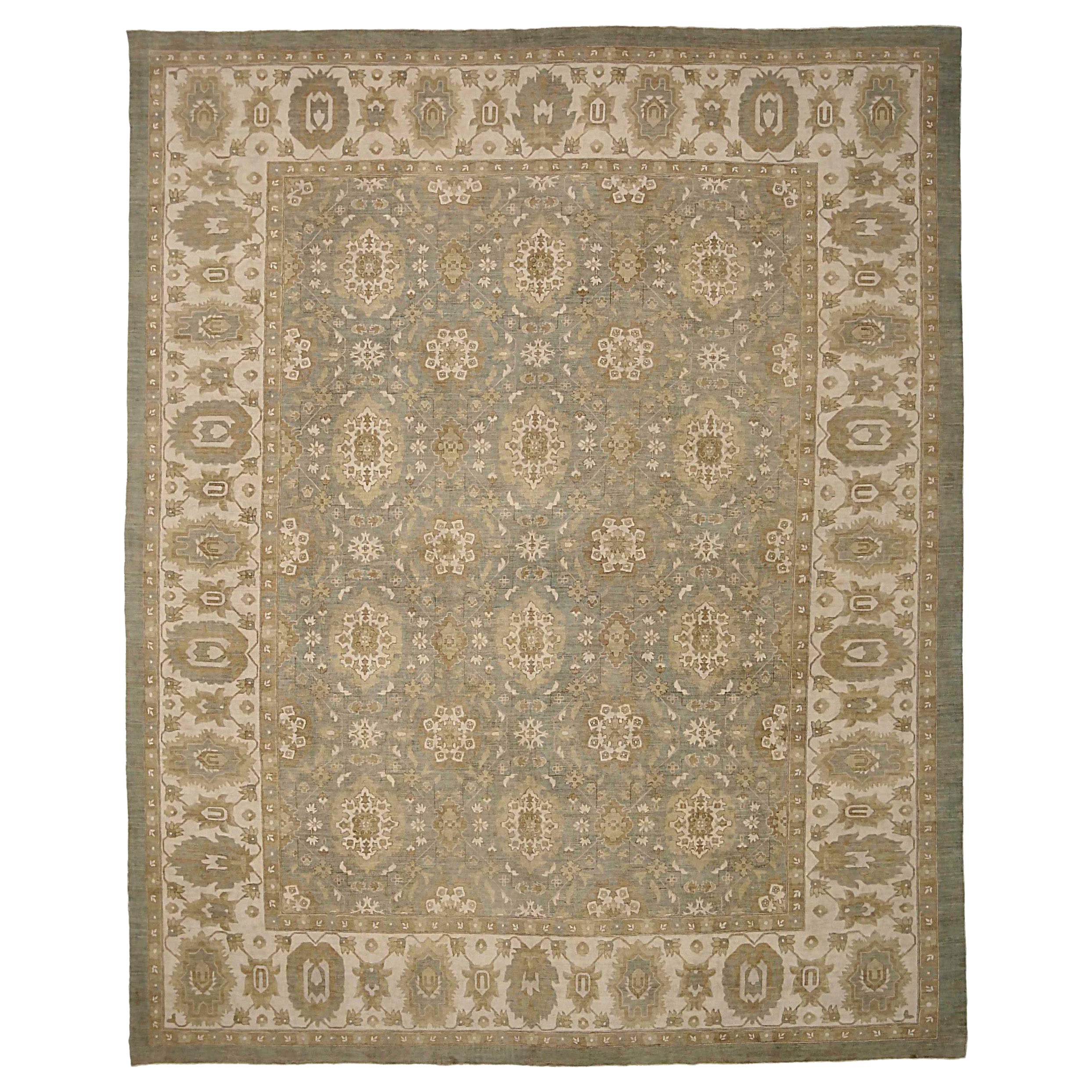 Afghanistan Haji Jalili Over Size Rug Circa 1990 - Wool Brown Gray Ivory - 91919