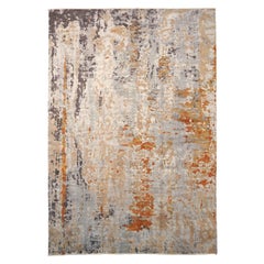 Afghanistan Modern Over Size Teppich CIRCA 1990 - Wolle Grau Orange Gelb - 92018