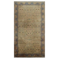 Oversized Antique Tabriz Style Indian Rug with Pictorials, Florals  Rug & Kilim