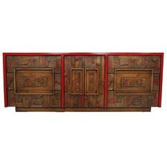Custom Mid-Century Brutalist Dresser by Lane 7