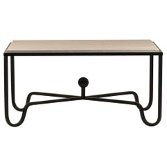 Cream Limestone 'Entretoise' Coffee Table by Design Frères