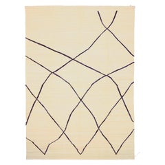 Afghanistan Kilim Area Rugs Circa 1990 - Lana Marrone Avorio Design - 92087