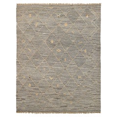 Afghanistan Kilim Area Rugs Circa 1990 - Lana Marrone Giallo Design - 92111