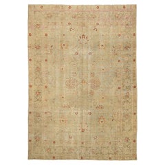 Persische Täbris-Teppiche - Wolle Elfenbein Taupe Design - 92114