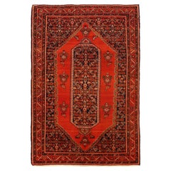 Alfombra Persa Malayer Small Design - Lana Azul Marino Rojo - 92116