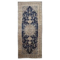 Tappeto persiano Kerman Over Size Circa 1880 - Lana Avorio Blu Navy Taupe - 92122