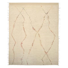 Afghanistan Moroccan Over Size Rug Circa 1990 - Wool Brown Ivory Design - 92160