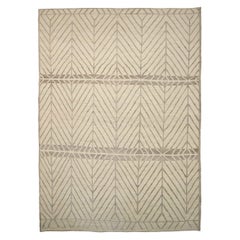 Afghanistan Moroccan Over Size Rug Circa 1990 - Wool Brown Ivory Design - 92184