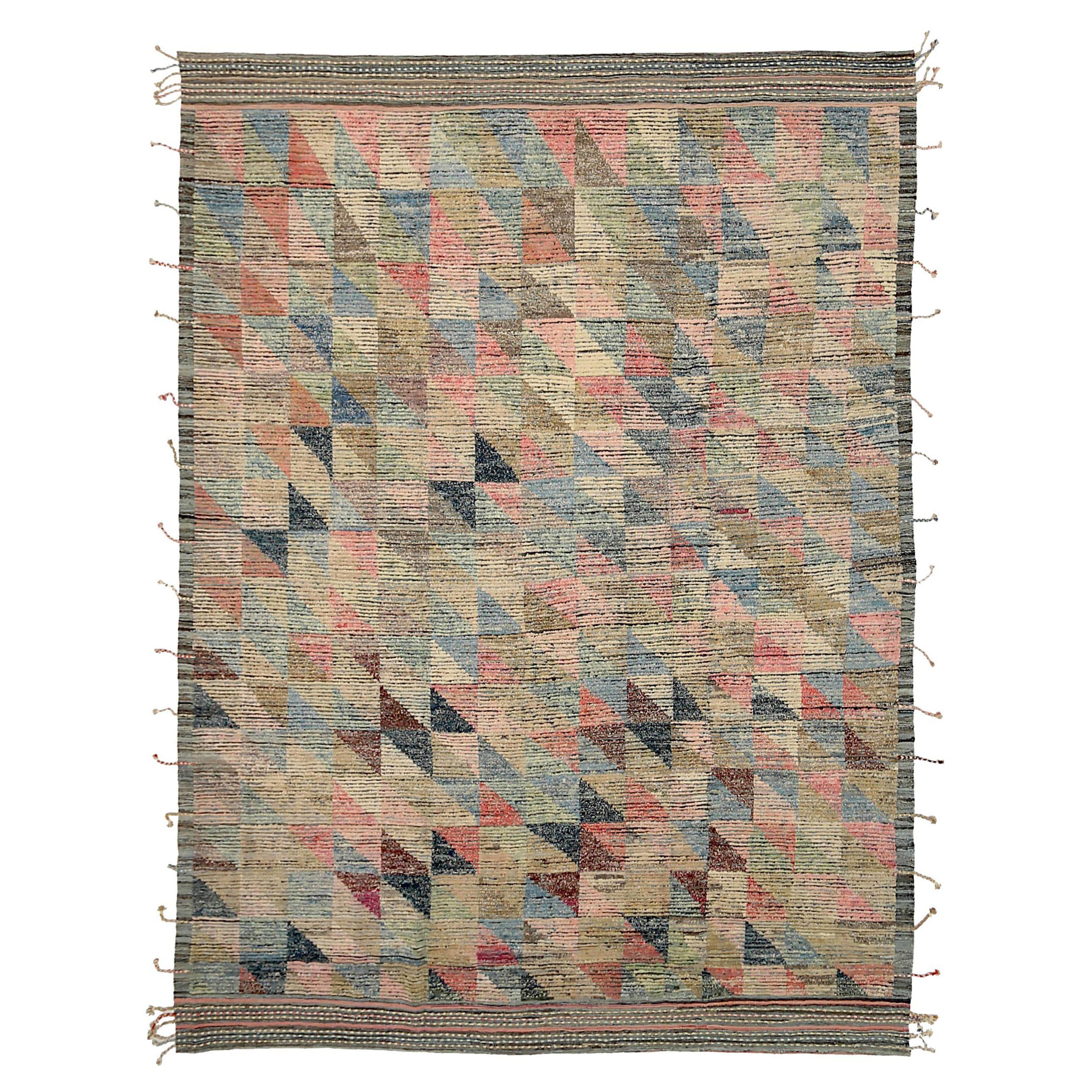 Tappeti marocchini Afghanistan Circa 1990 - Lana Blu Verde Rosa Rosso - 92171