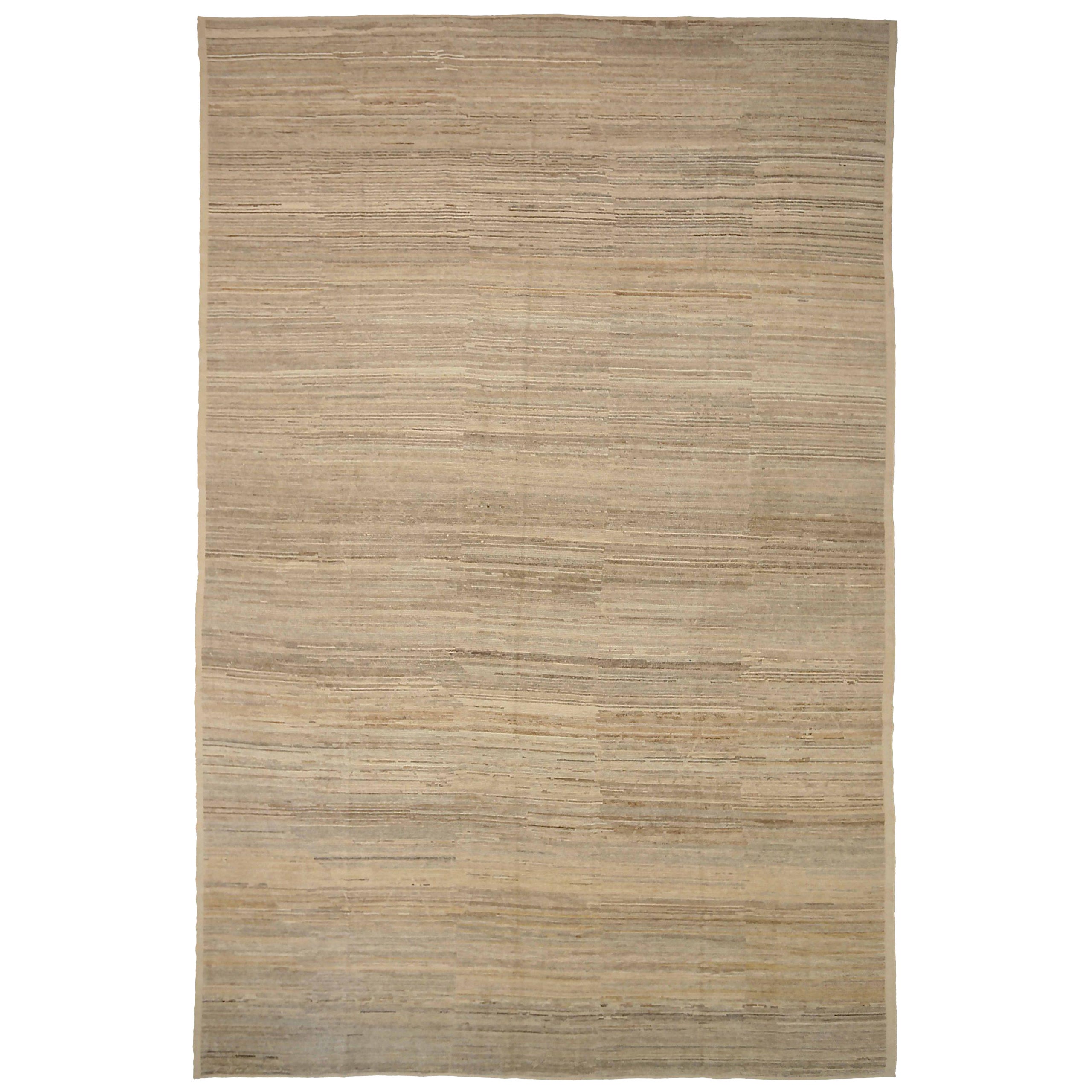 Afghanistan Moroccan Over Size Rug Circa 1990 - Wool Brown Taupe Design - 92204