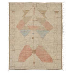 Tappeti marocchini Afghanistan Circa 1990 - Lana Blu Avorio Rosso Design - 92212