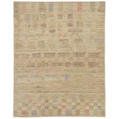 Afghanistan Moroccan Area Rugs Circa 1990 - Wool Brown Pink Purpel Taupe - 92242