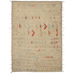 Tappeti marocchini Afghanistan Circa 1990 - Lana Blu Rosa Rosso Giallo - 92243