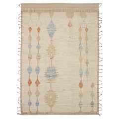 Tappeti marocchini Afghanistan Circa 1990 - Lana Blu Avorio Arancione - 92246