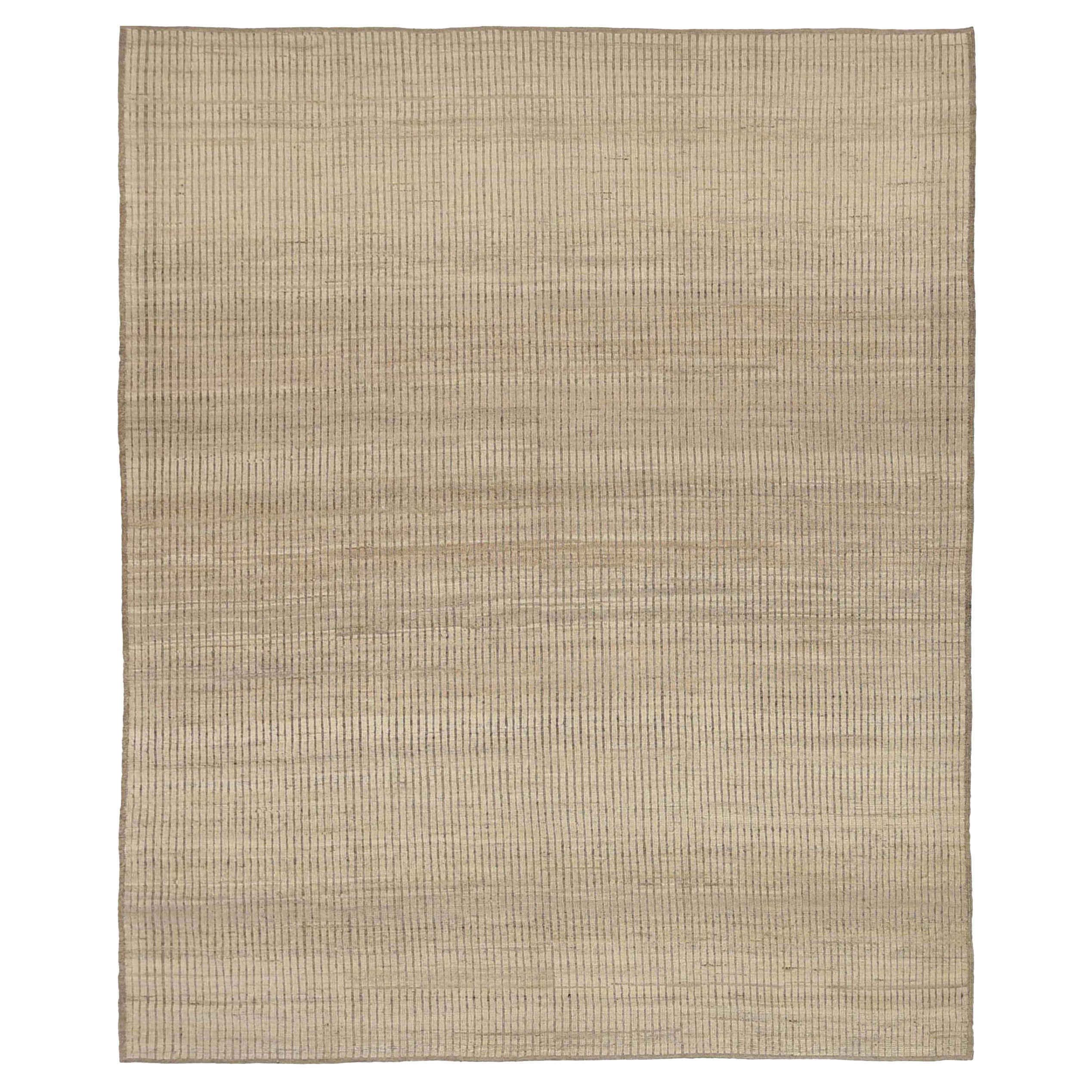 Tapis marocains d'Afghanistan datant d'environ 1990, motif en laine ivoire taupe - 92268