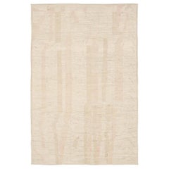 Afghanistan Moroccan Area Rugs Circa 1990 - Wool Ivory Design - 92258
