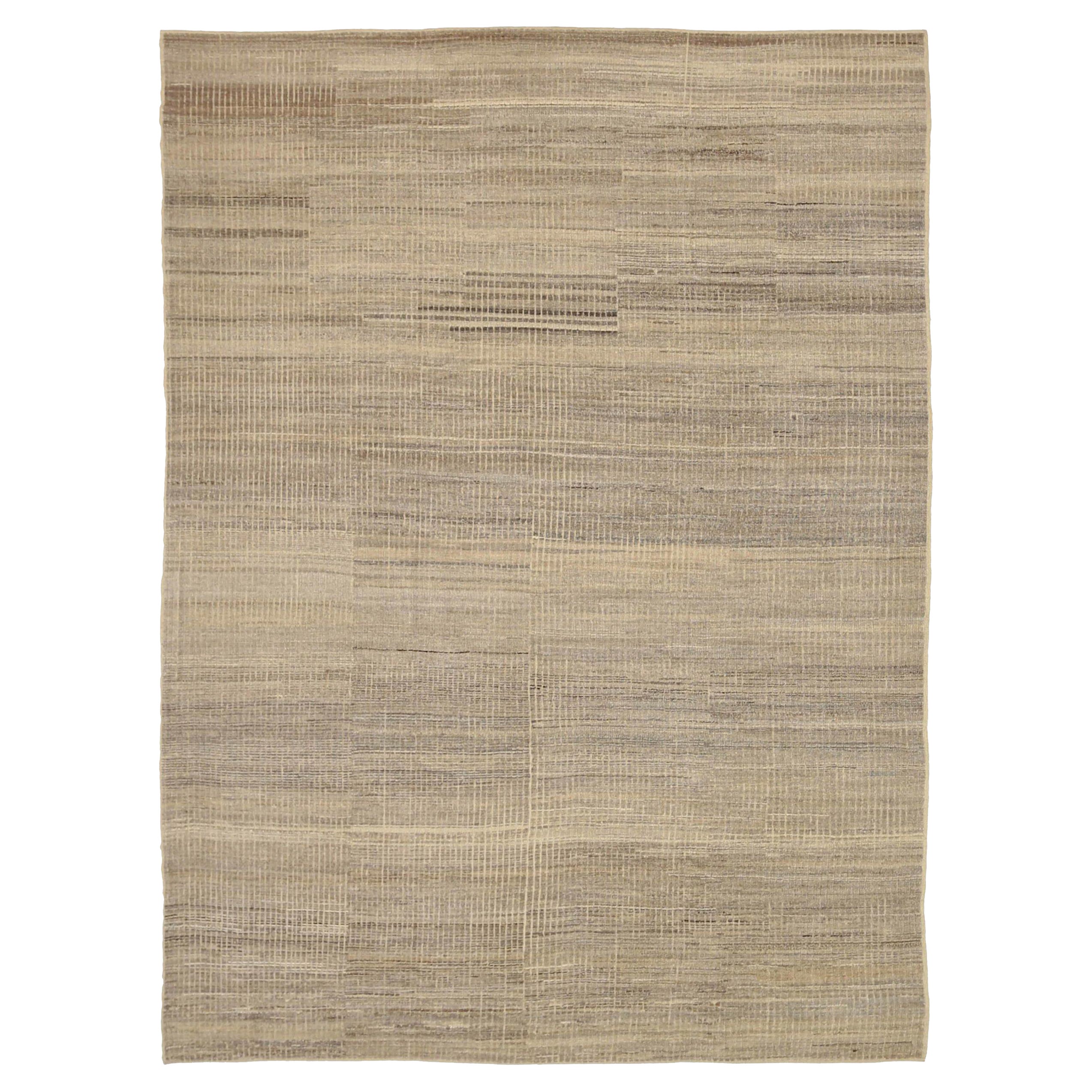 Afghanistan Moroccan Area Rugs Circa 1990 - Wool Brown Ivory Taupe - 92278