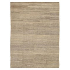 Afghanistan Moroccan Area Rugs Circa 1990 - Wool Brown Ivory Taupe - 92278