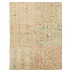 Afghanistan Moroccan Small Rug Circa 1990 - Wool Blue Green Pink Yellow - 92287
