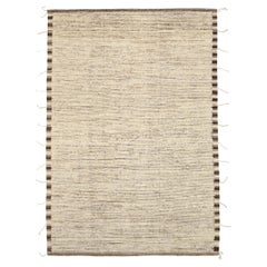 Afghanistan Moroccan Area Rugs Circa 1990 - Wool Ivory Design - 92265