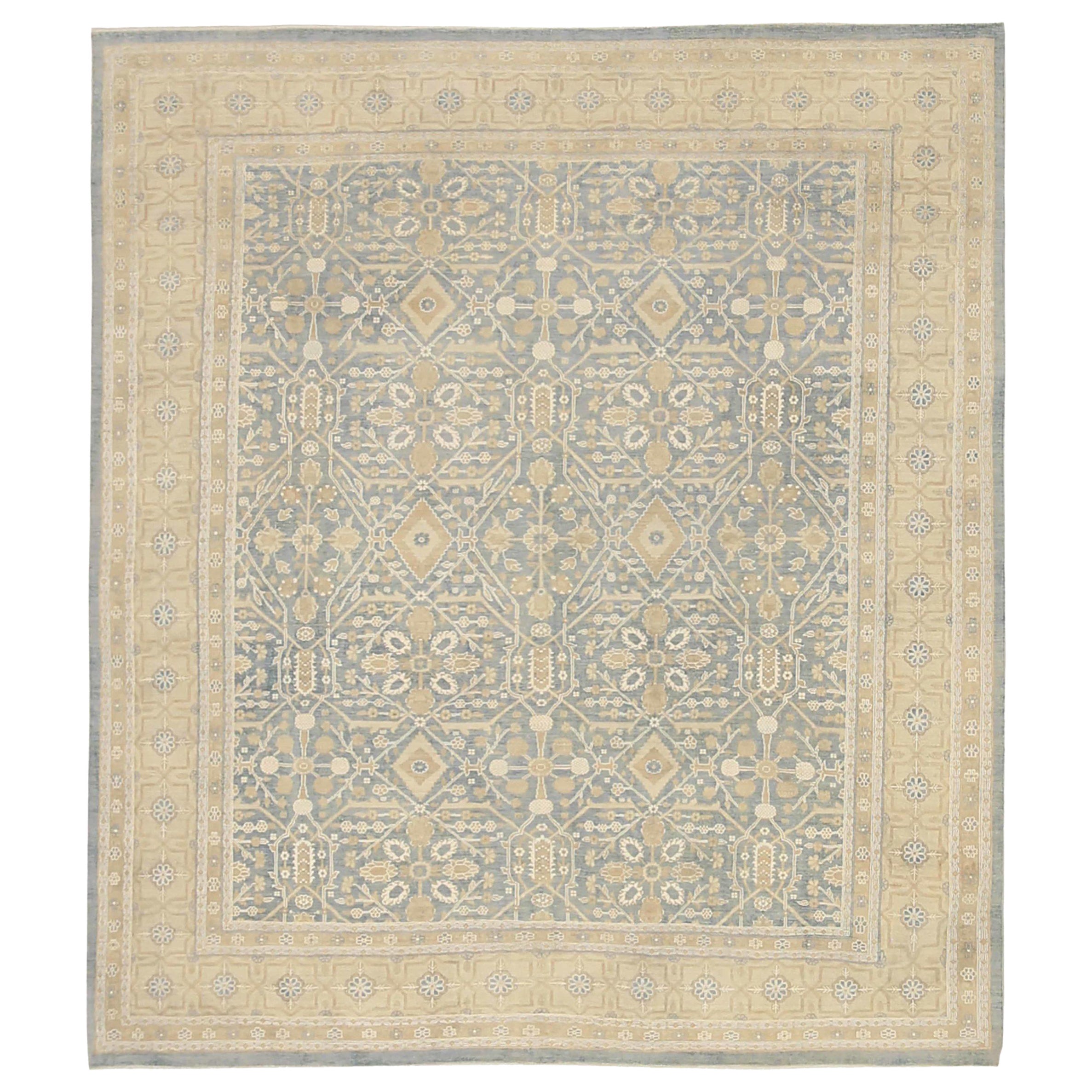 Afghanistan Haji Jalili Area Rugs Circa 1990 - Wool Gray Ivory Taupe - 92415