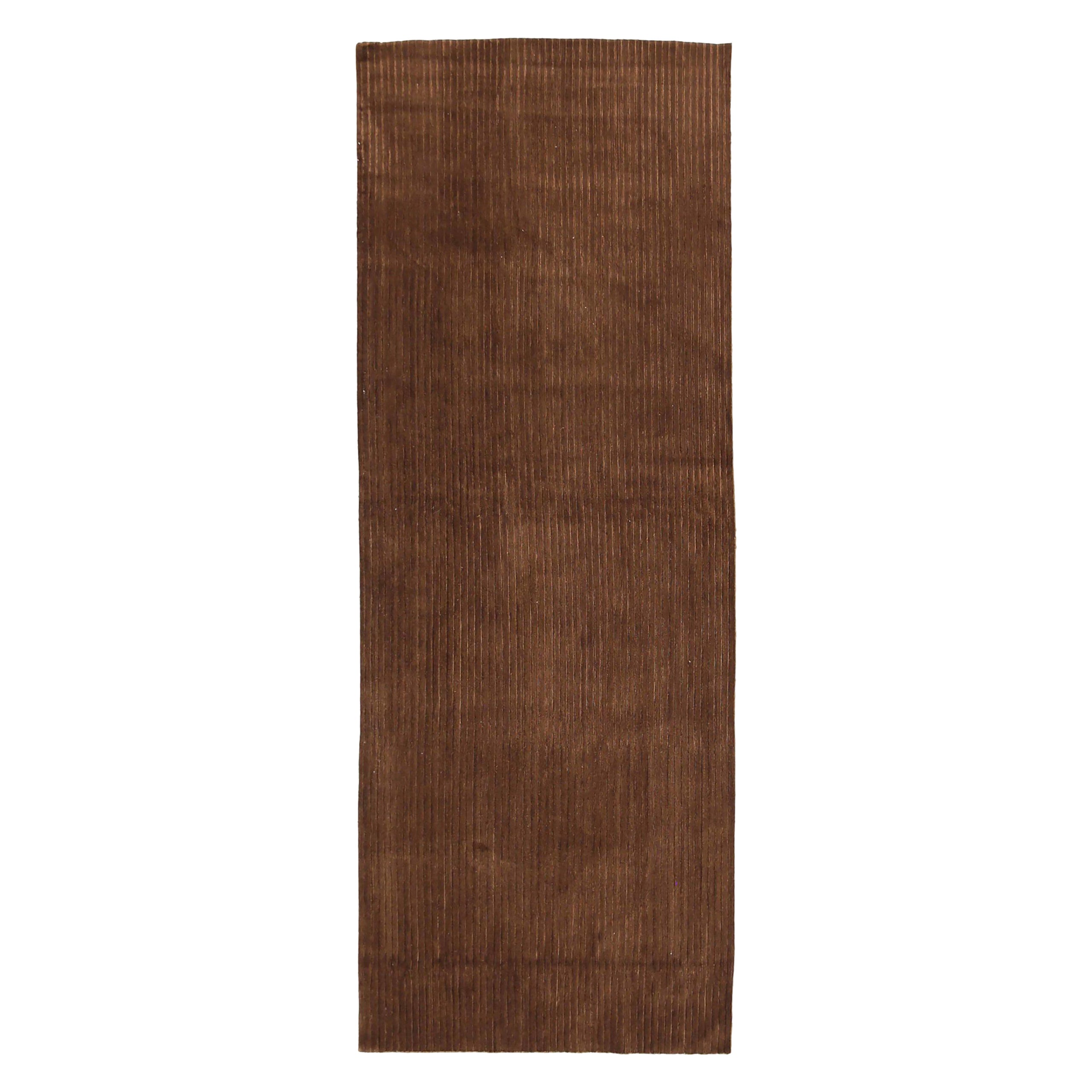 Tapis de zone Népal Circa 1990 - Laine Circa Brown Design - 92417