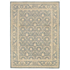 Afghanistan Haji Jalili Area Rugs Circa 1990 - Wool Blue Ivory Design - 92441