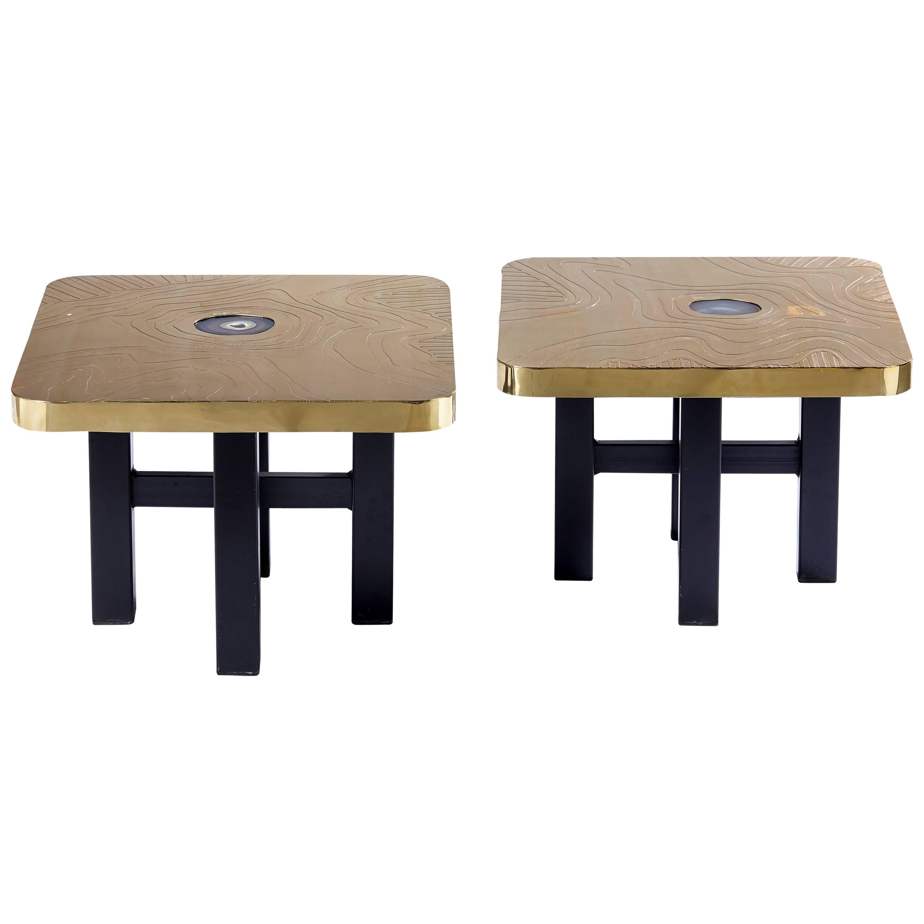 Pair of End Tables by Georges Mathias