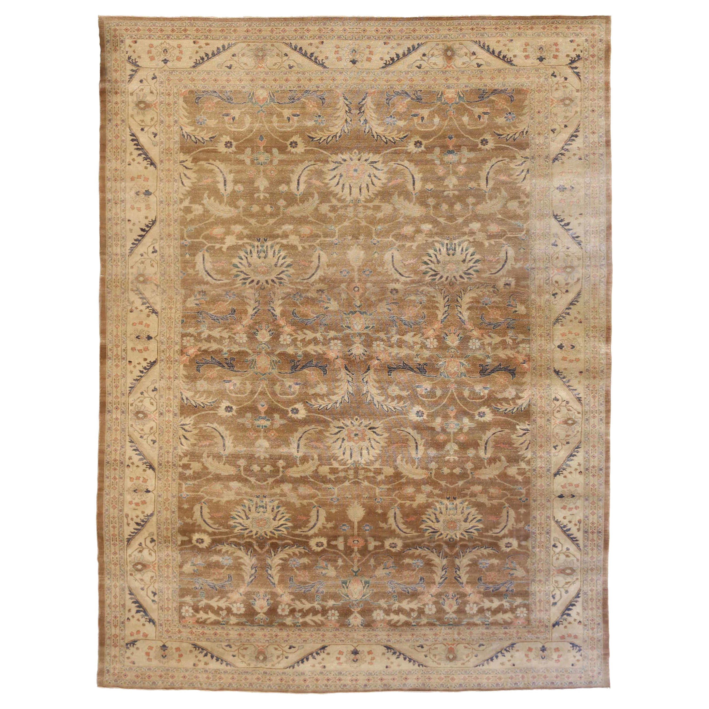 Alfombra Sultanabad Rugs Afganistán Circa 1990 - Lana Marrón Marfil - 92503